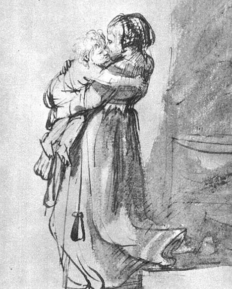 Rembrandt Harmensz Van Rijn Saskia with a Child